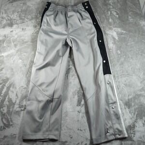 Jordan Track Pants Men Medium Gray Tear Away Basketball Side Snap Nike Gym Train